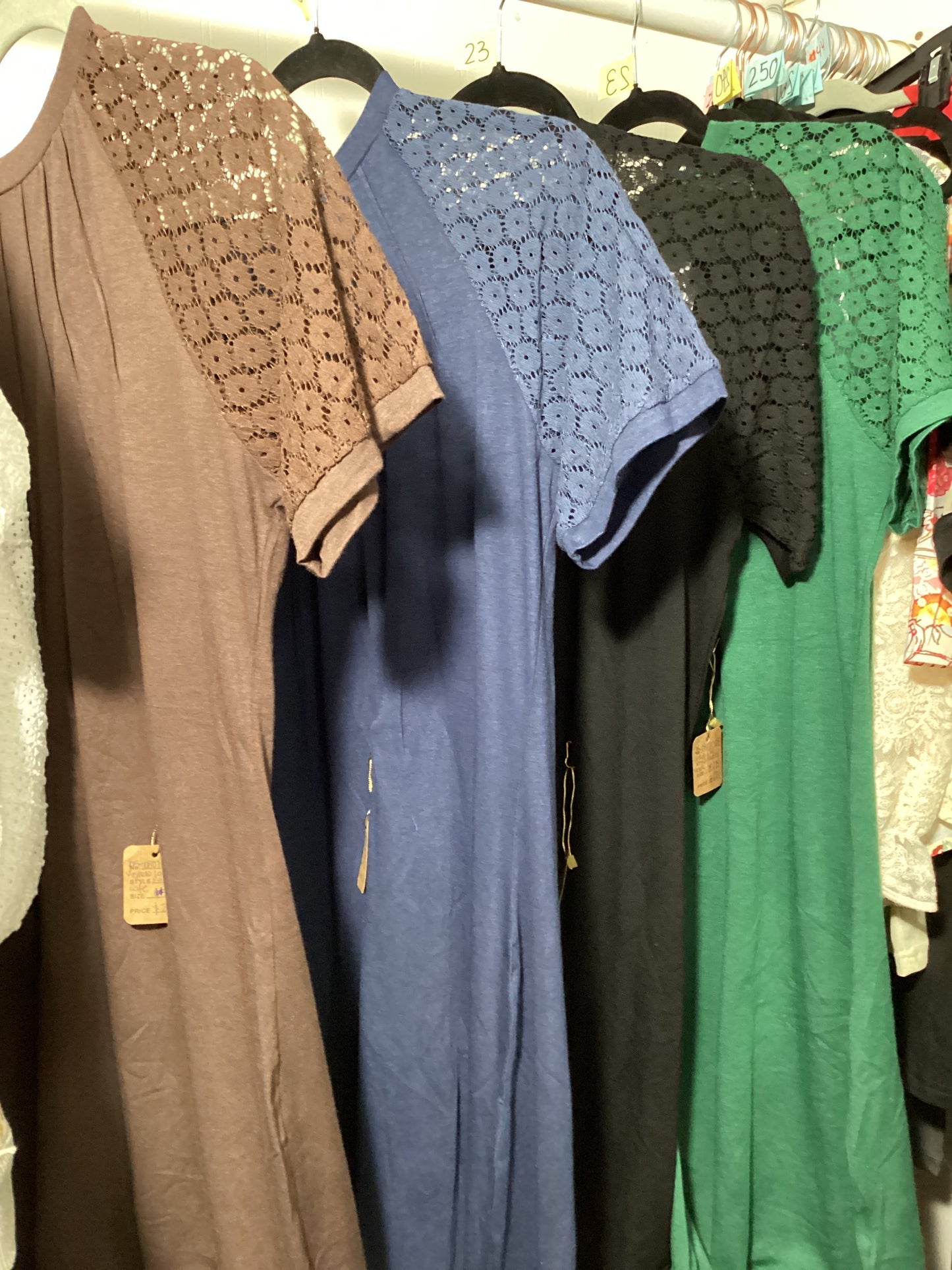 DRESS WITH LACE SLEEVES #23