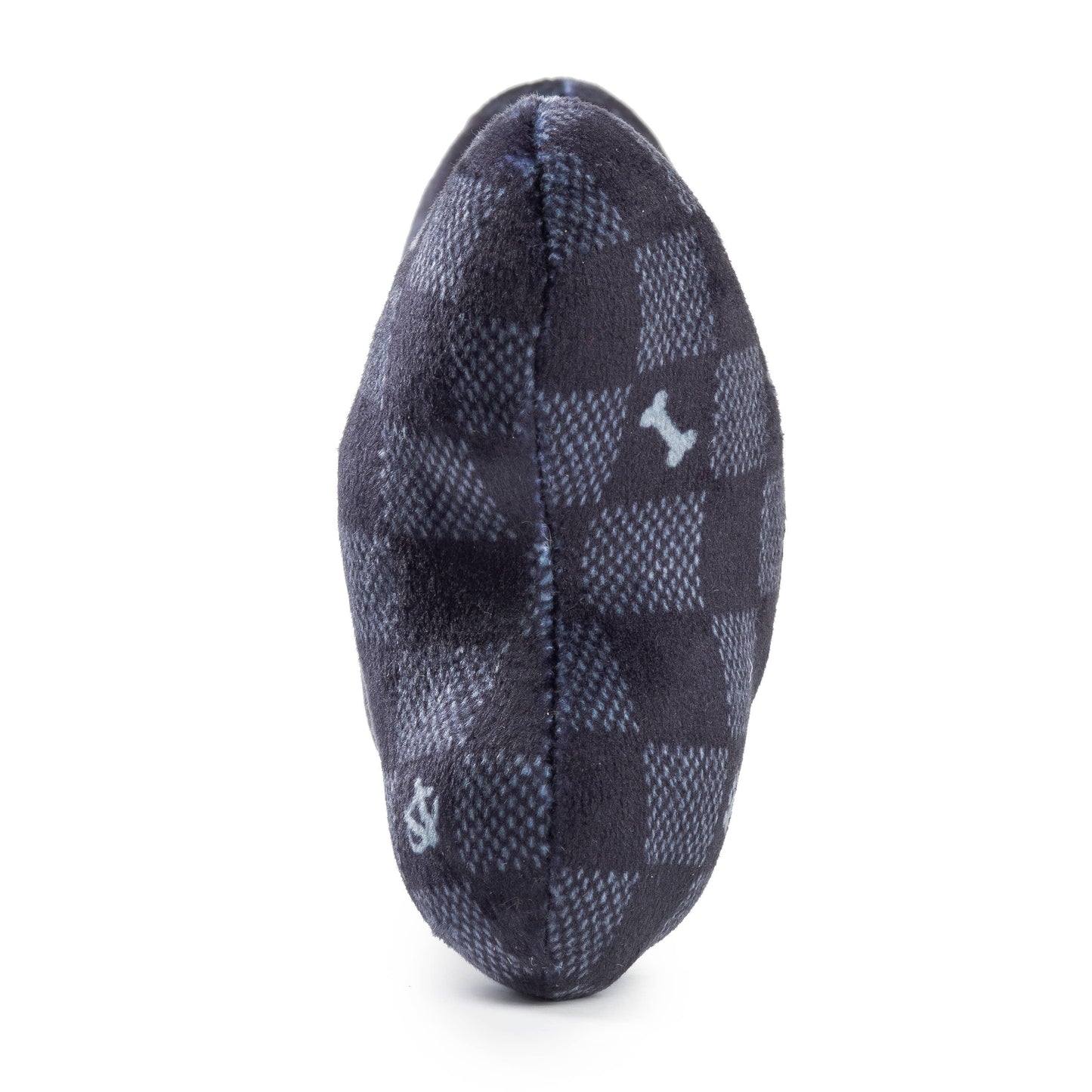 Juguete de perro de cuadros negros Chewy Vuiton Bone Squeaker