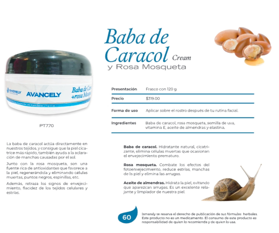 Baba de caracol+rosa mosqueta