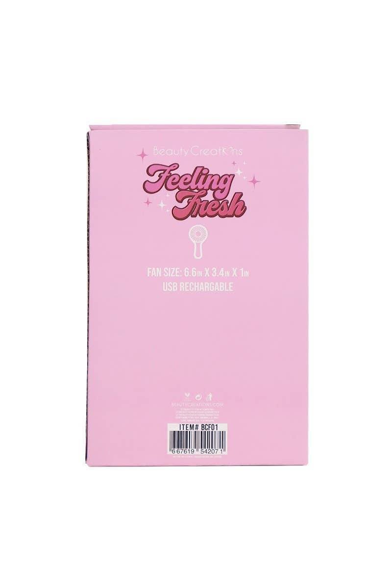 Beauty Creations Portable Fan Feeling Fresh Pink