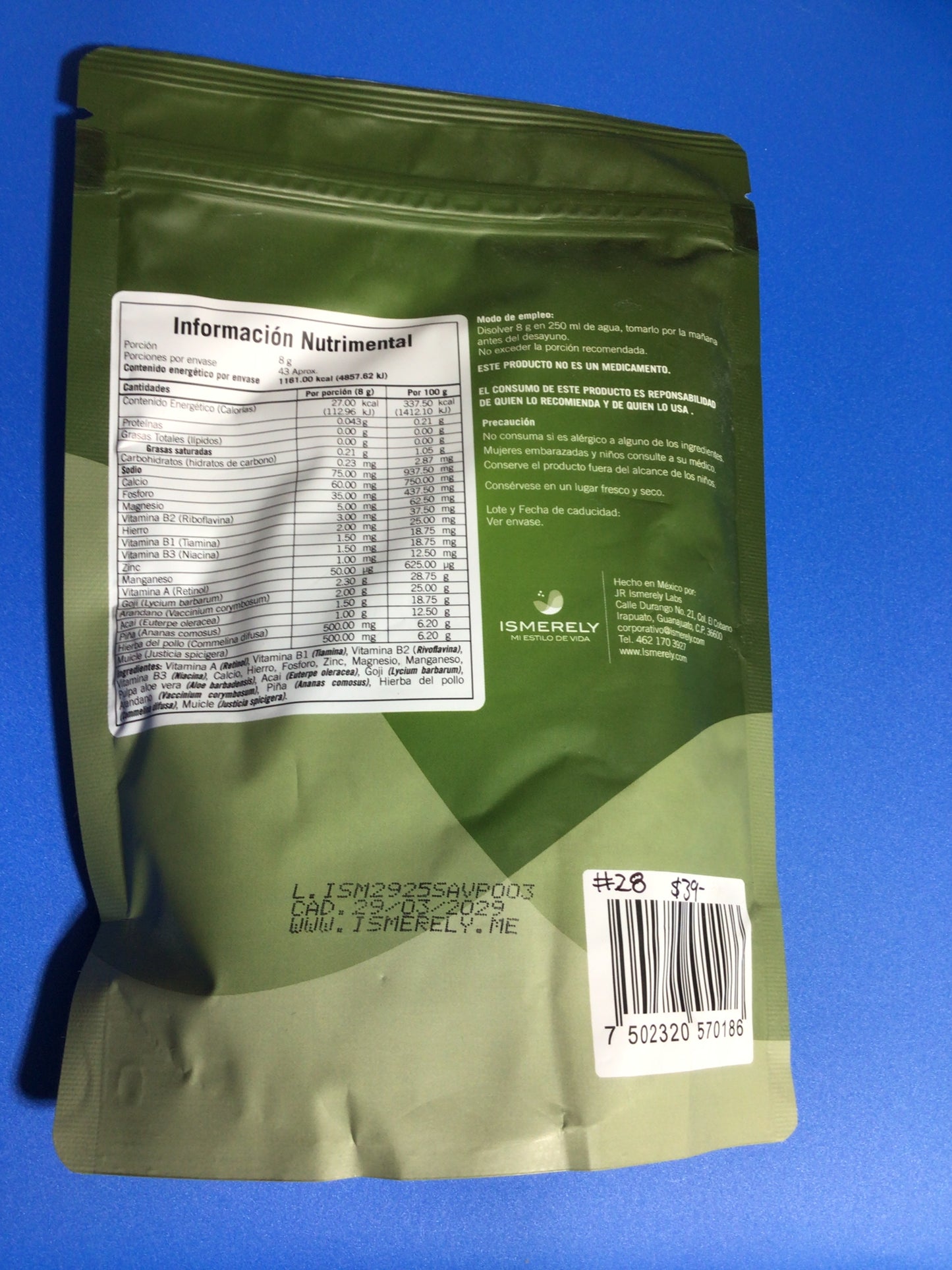 Savera polvo 350g sabor piña