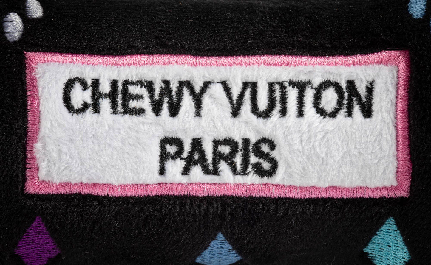 Juguete para perro Black Monogram Chewy Vuiton Bone Squeaker