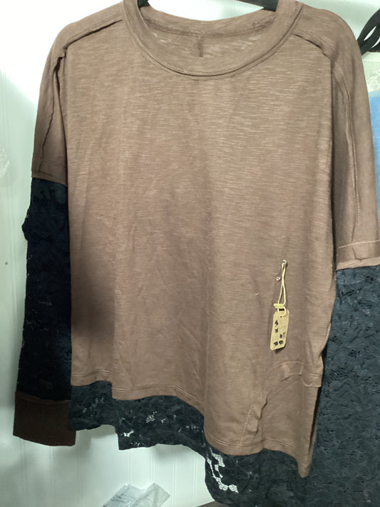BROWN AND BLACK LACE T-SHIRT #31