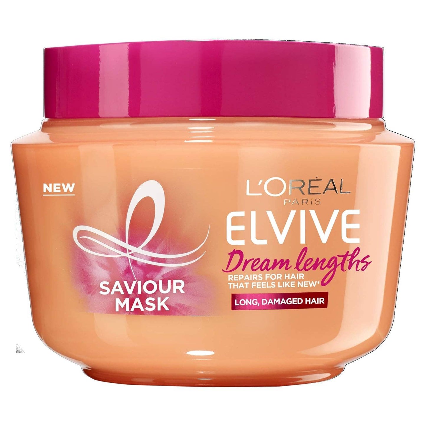 Loreal Paris Elvive Dream Lengths Hair Mask, Nourishing & Strengthening Treatment, Enriched With Castor Oil, For Long, Damaged Hair