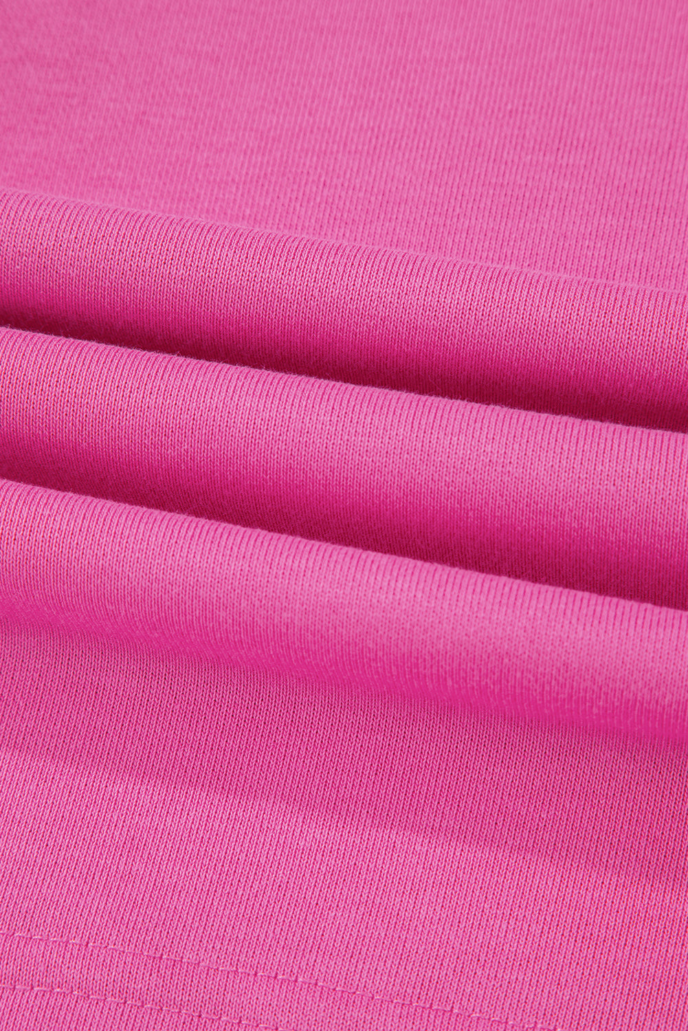 Sachet Pink Solid Drop Shoulder Drawstring Cropped Hoodie #105