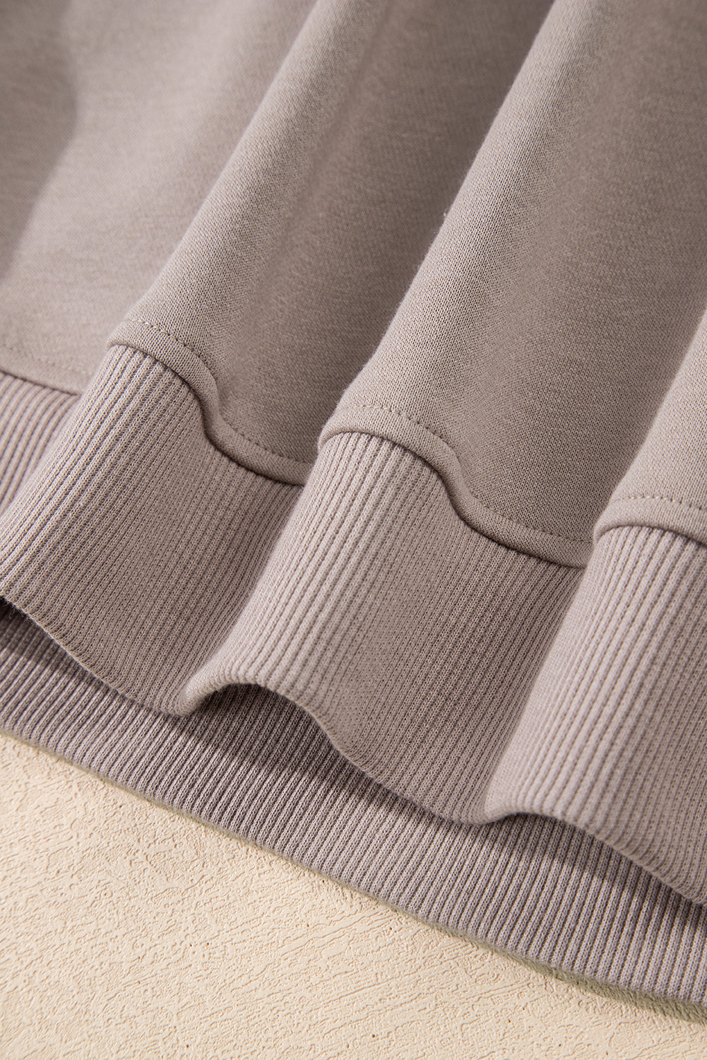 Gray Morn Varsity Striped Detail Crewneck Pullover Elastic Sweatpants 2pcs Outfit #131