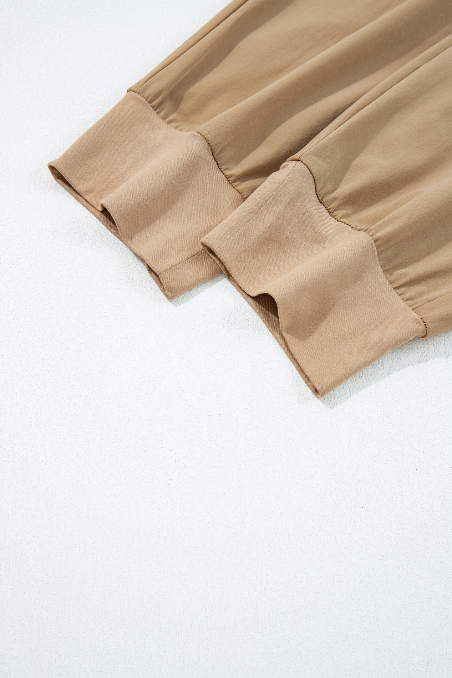 Camel Elastic High Waist Pocketed Cargo Jogger Pants #123
