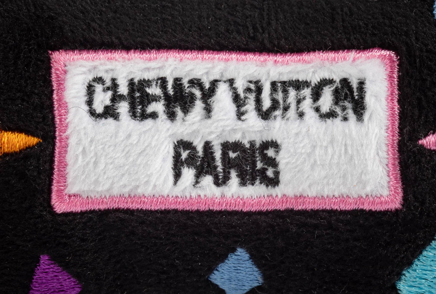 Juguete para perro Black Monogram Chewy Vuiton Bone Squeaker