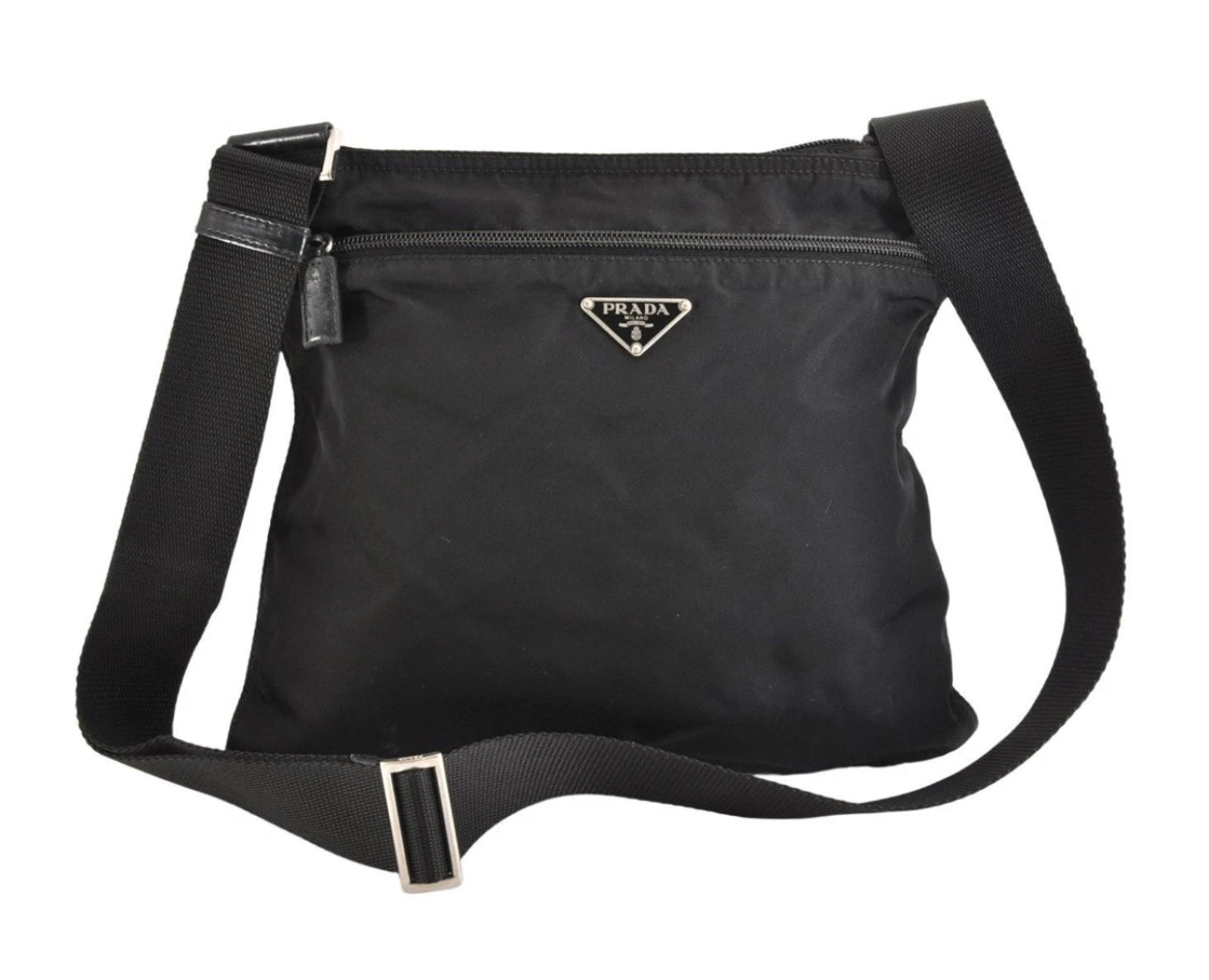 PRADA NYLON CROSS BODY NEGRO USADO #83