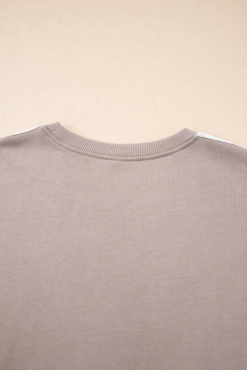 Gray Morn Varsity Striped Detail Crewneck Pullover Elastic Sweatpants 2pcs Outfit #131