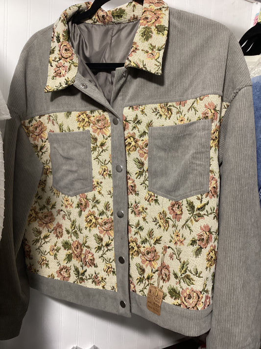 CORDUROY & FLORAL JACKET #33