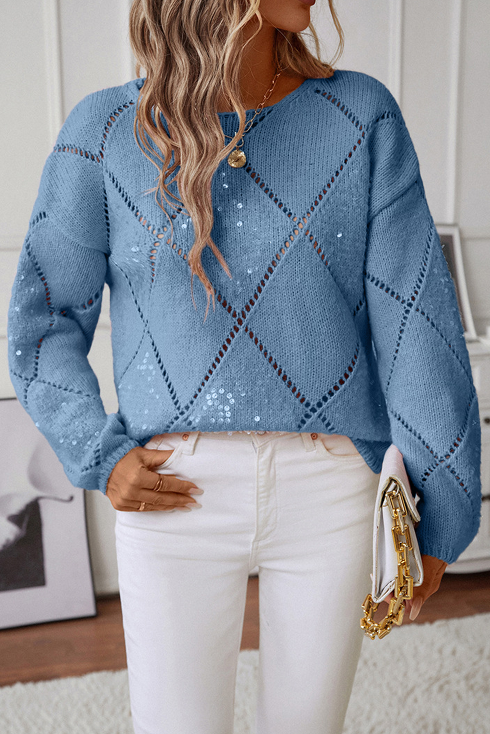 BLUE SWEATER #115