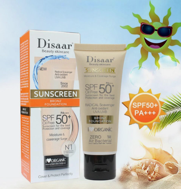 DISAAR SUNSCREEN 50SPF W/COLOR
