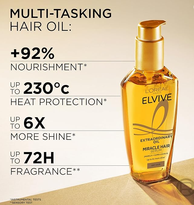Loreal Paris Elvive Aceite Nutritivo Extraordinario para Todo Tipo de Cabello