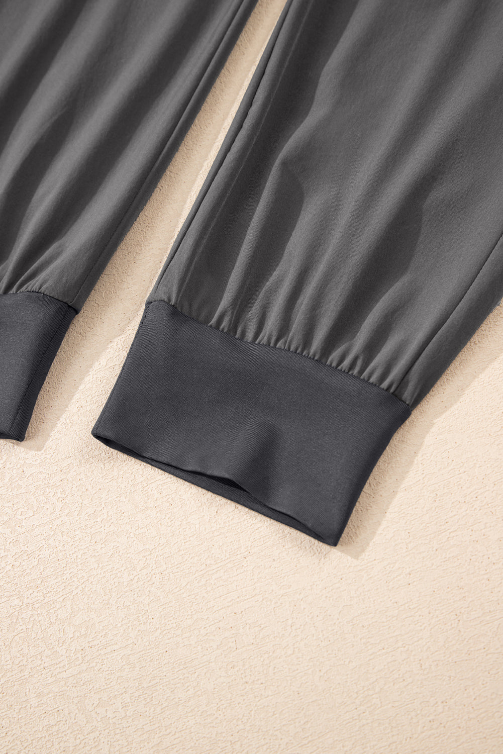 Medium Grey Elastic High Waist Pocketed Cargo Jogger Pants #123