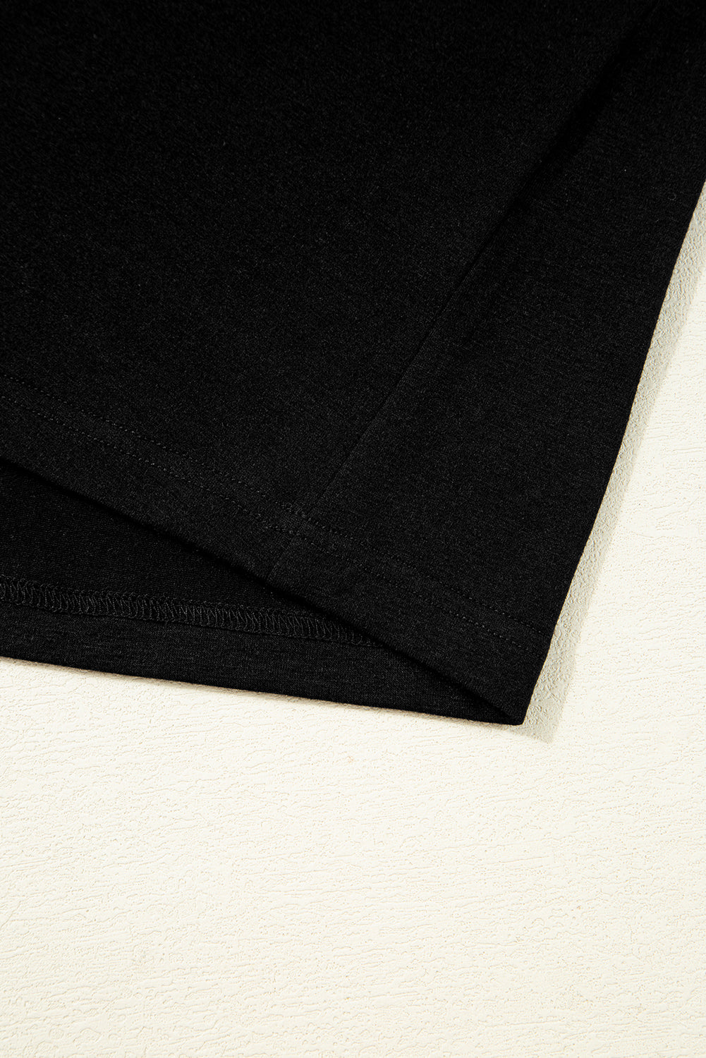 Black Floral Mesh Patchwork Loose V Neck Plus Size T Shirt #260