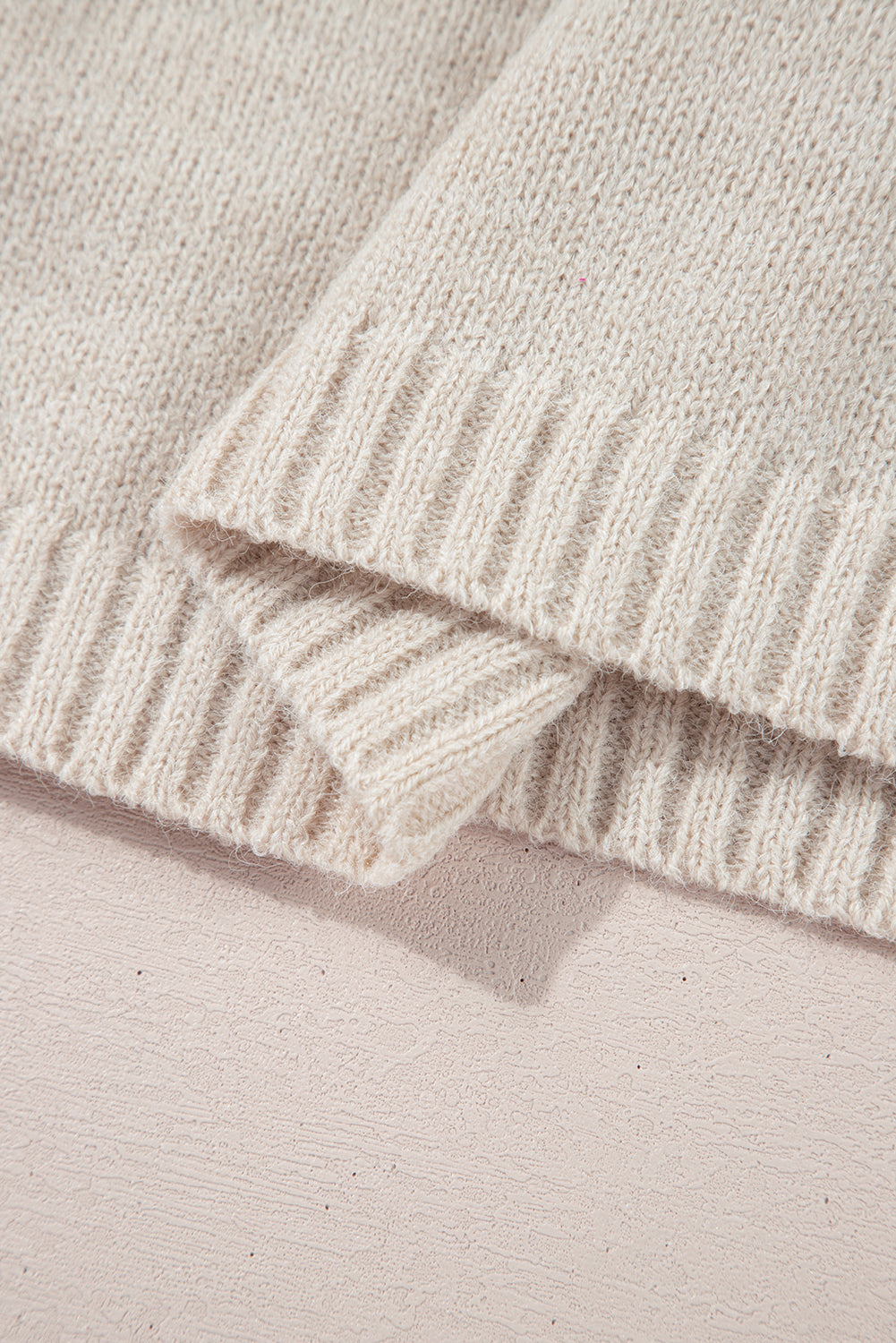 Parchment Pearl Beaded High Neck Bodycon Sweater Dress #25