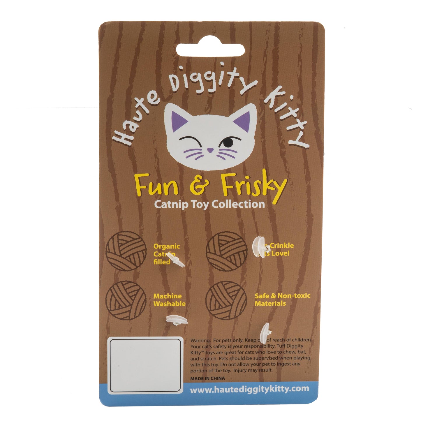 Bolas de hierba gatera orgánica Kitty Vuiton (a cuadros)